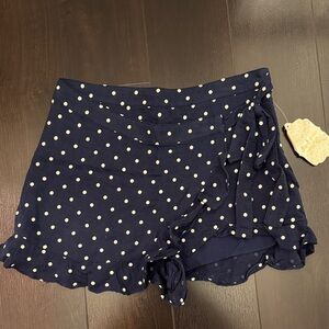 Altar’d State Navy Polka Dot Ruffle Skort